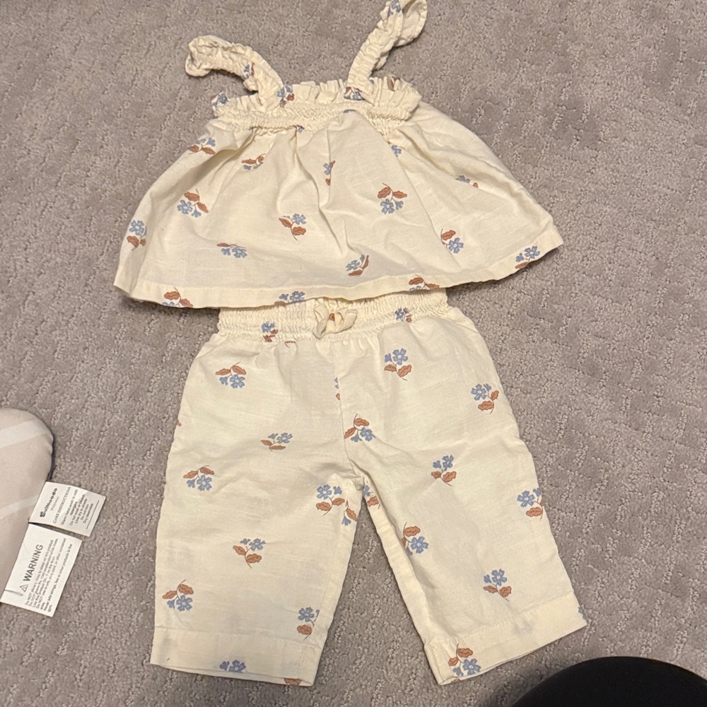 Carter's Cream and Blue Floral Set for Kids